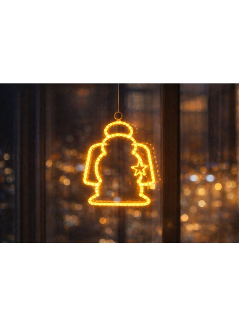 Home Care Crescent Moon & Star Hanging LED Rope Light, 44cm Warm White Decorative Lamp with 3-Pin Plug - Image 4